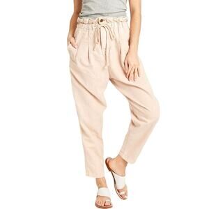 Free People Margate Pleated High Rise Trouser in Misty Rose Size XS